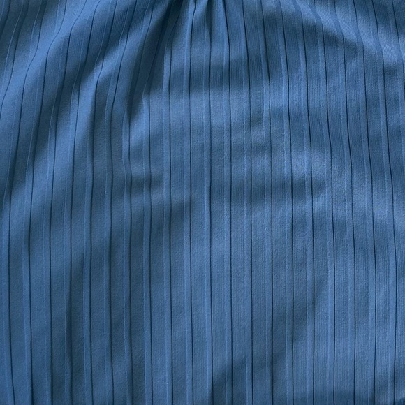 DAVINA Women’s 1-Piece Swimsuit Ribbed Blue Key-Hole Open Tie-Back Light Bra M - Picture 7 of 11